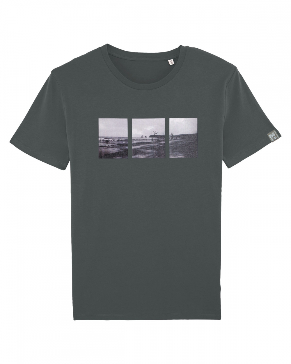 Organic classic t-shirt with a vintage image of Hendaye